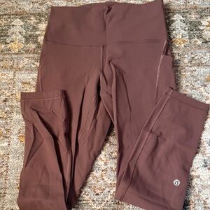 Lululemon wunder train cropped legging with pockets. Gently worn